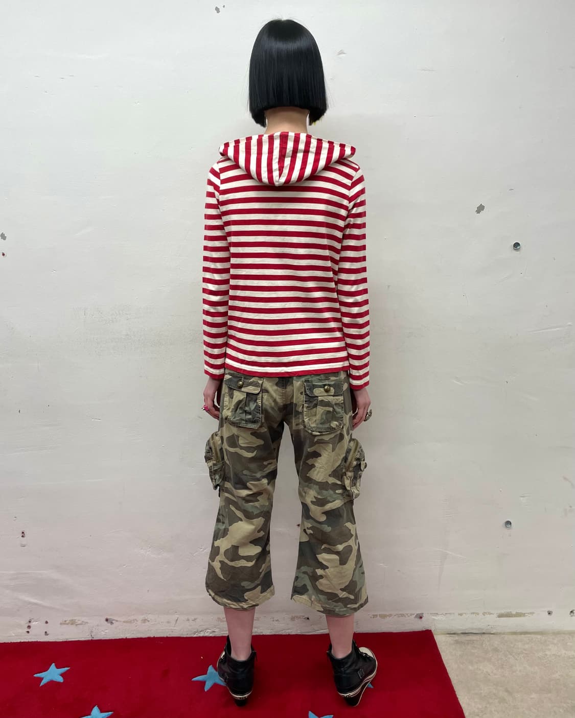  Olive Red Stripe Burton Hooded Zip-Up  상품이미지4