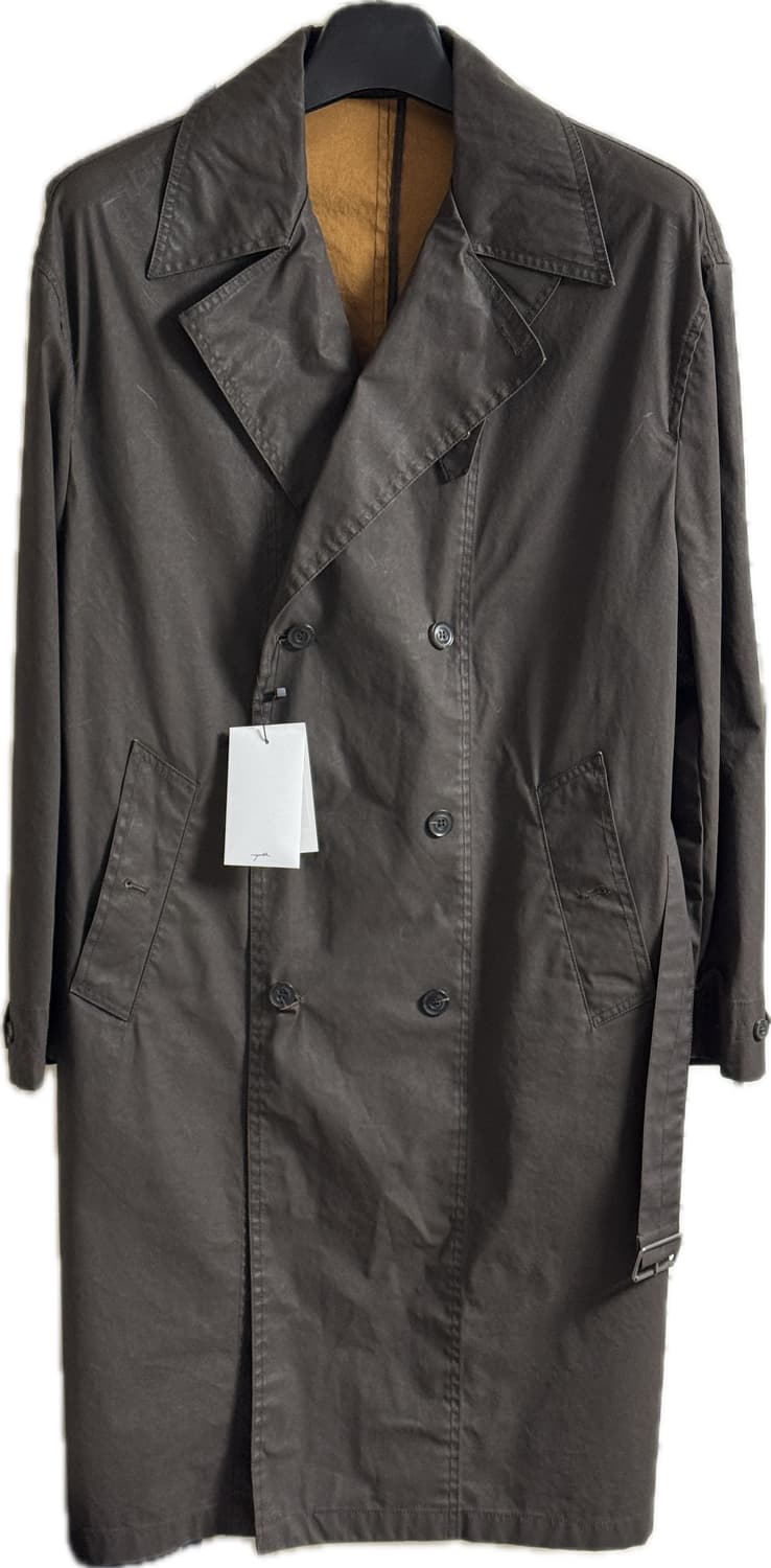 [M] 새상품 유스 25SS 코티드 더블 브레스티드 코트 상품이미지2