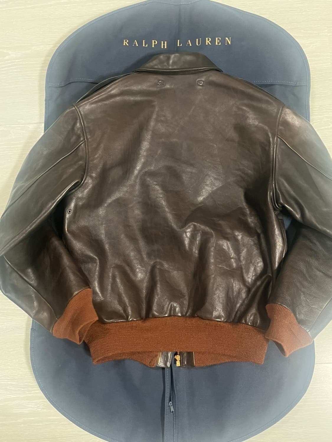 Rrl 레어 a-2 레더 자켓 상품이미지2