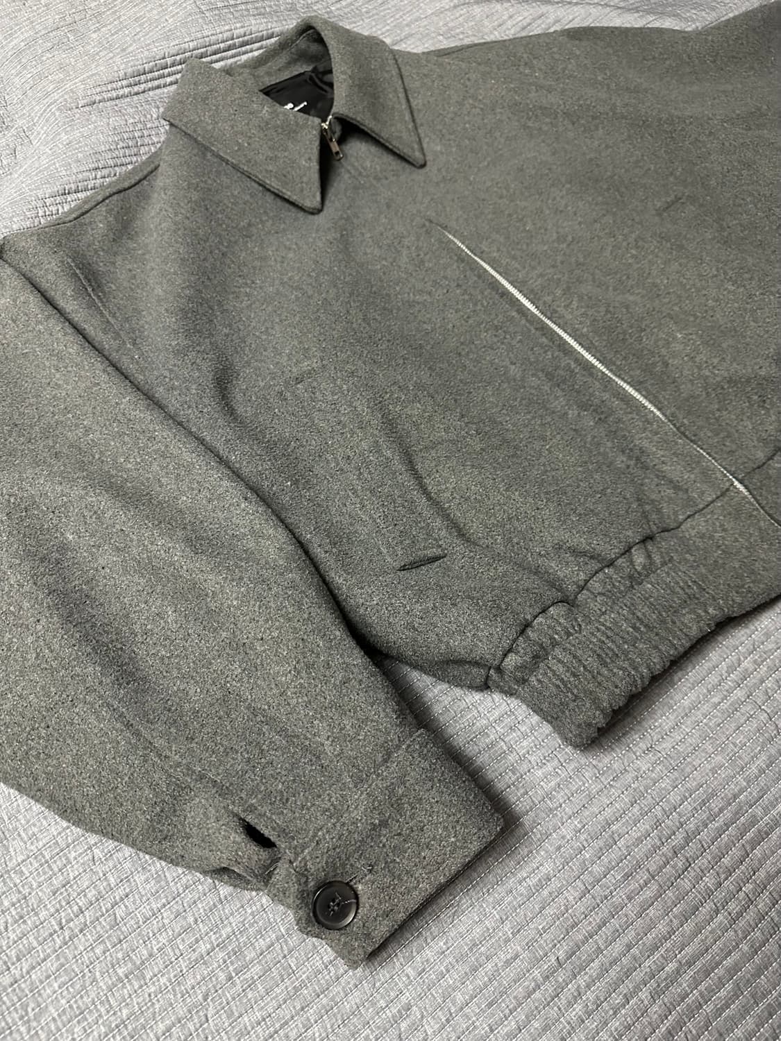 (L) 크롭 블루종 그레이 상품이미지5