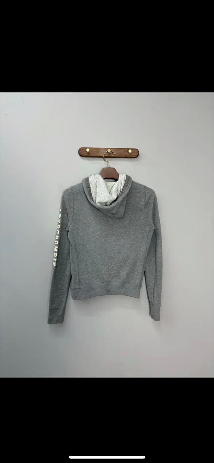 아베크롬비 사이드 패치로고 그레이 후드집업 H1220 상품이미지4