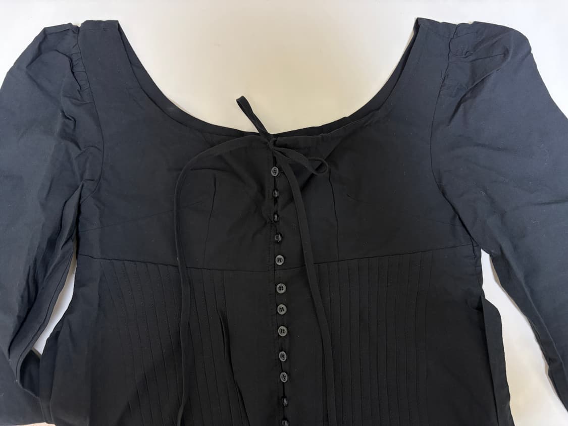 위드아웃썸머 몬타나 롱 블라우스 블랙 상품이미지5