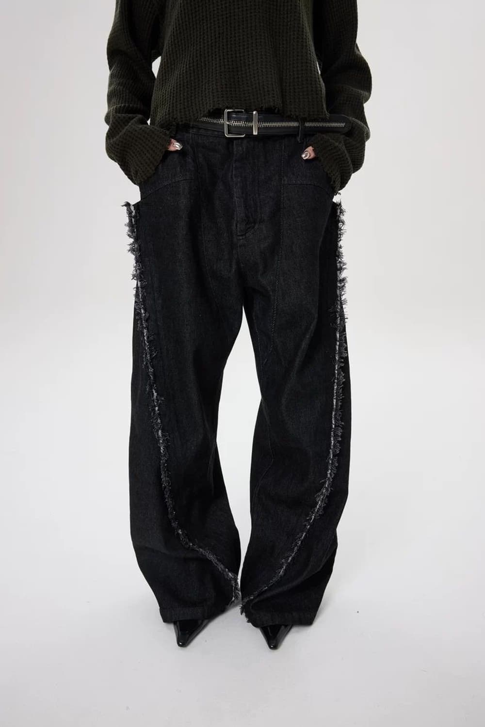 B.access leather zipper belt 상품이미지8