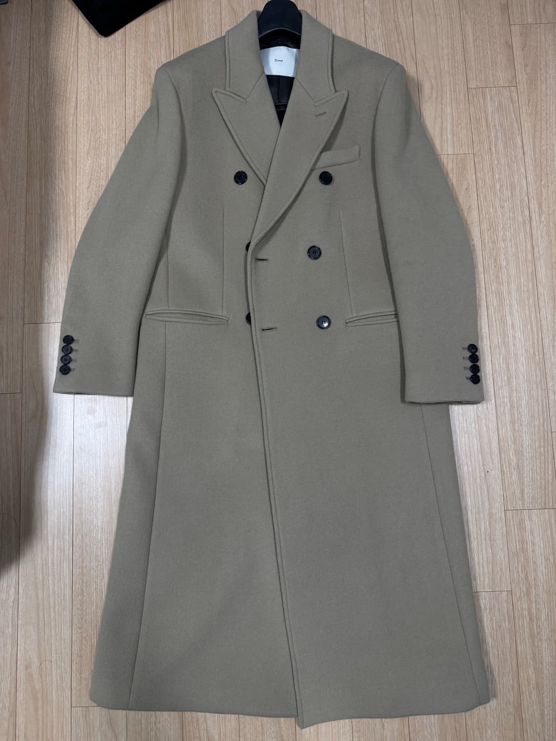 던스트 베이지 더블 코트 상품이미지5