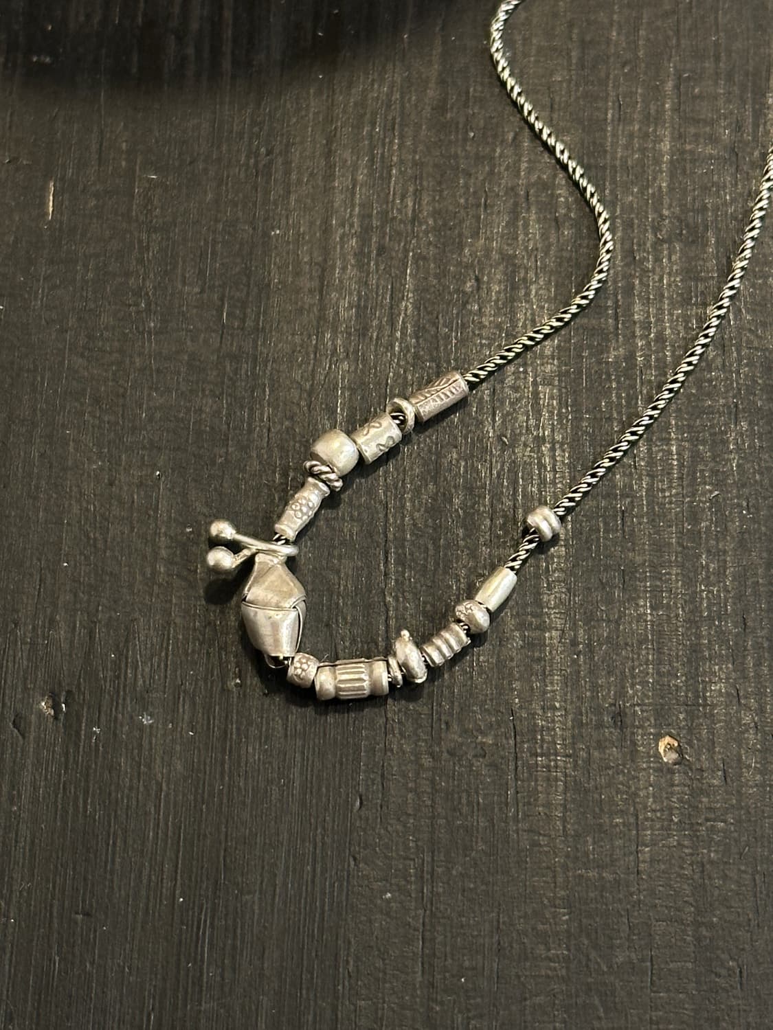 Musta karensilver mix Necklace 상품이미지2