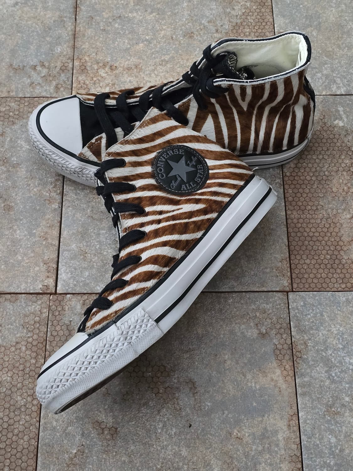 (235)컨버스 척테일러 올스타 지브라 송치 하이 상품이미지6