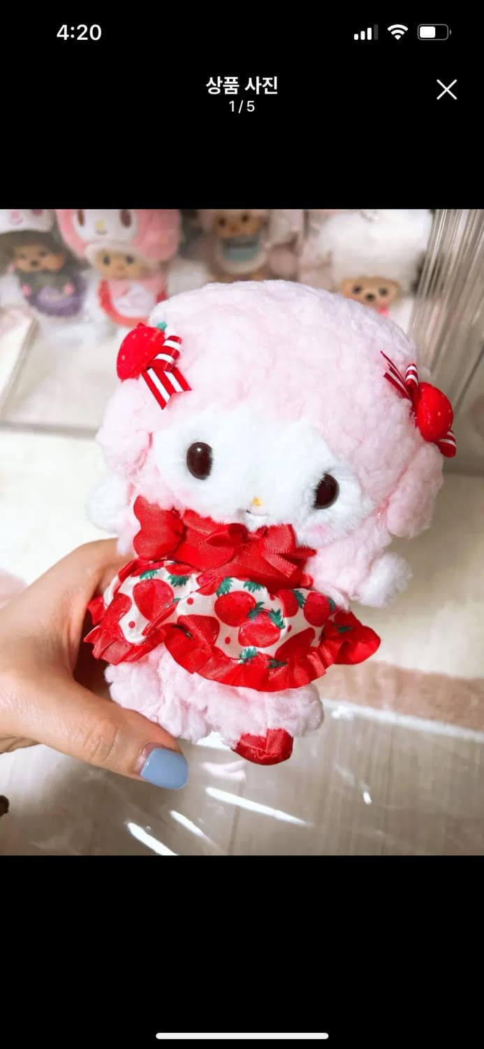 산리오 이치고신문 50주년 마이스위트피아노 마스코트  상품이미지1