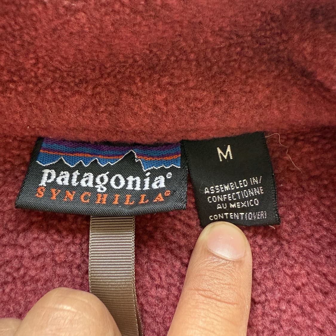06FW 파타고니아 신칠라 스냅-티 하프집 커스텀 C4P 로고 버건디 상품이미지5