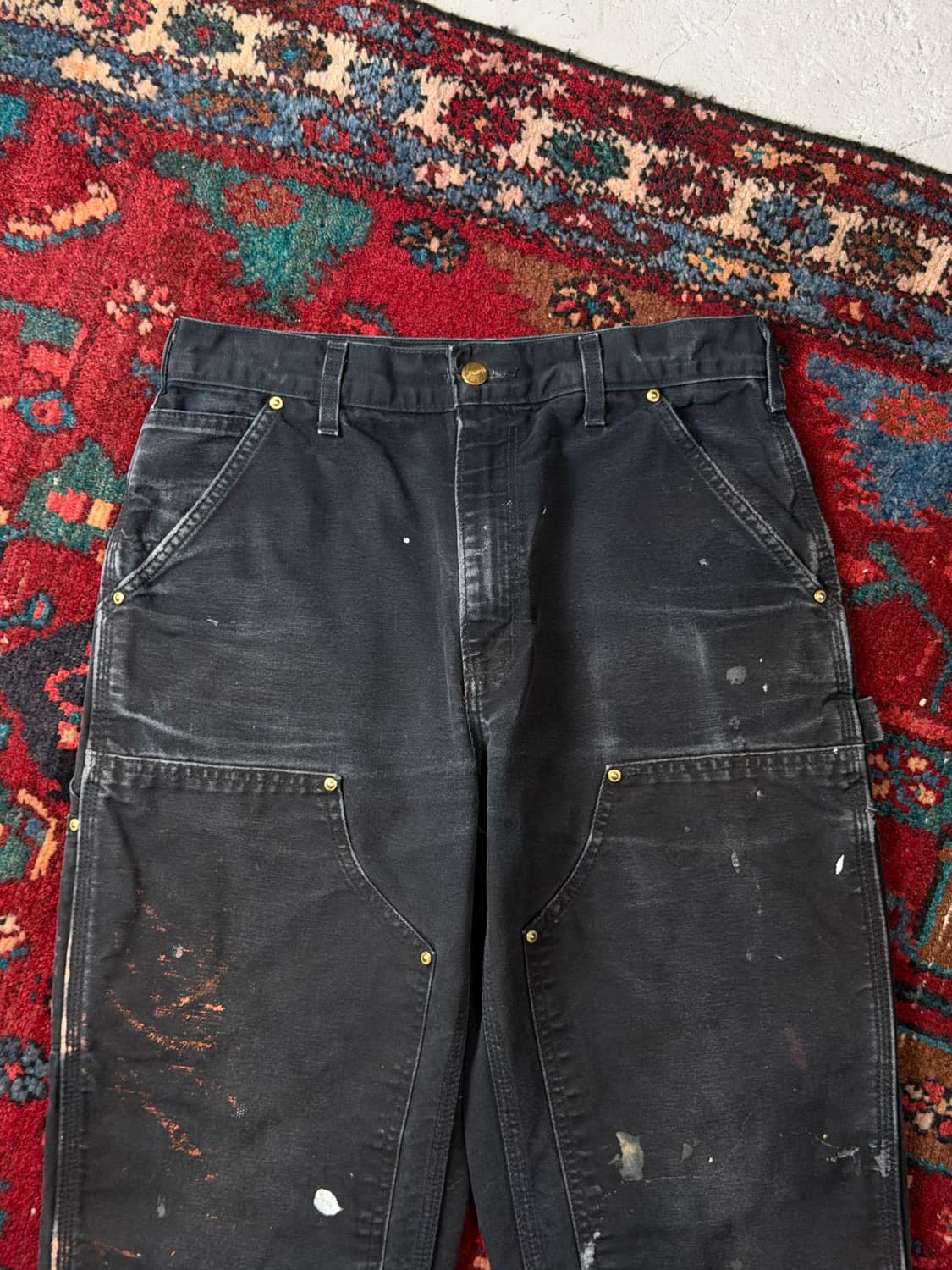 OG USA Made 칼하트 B01 더블니 블랙 칼하트 썩블니 카펜터 상품이미지5