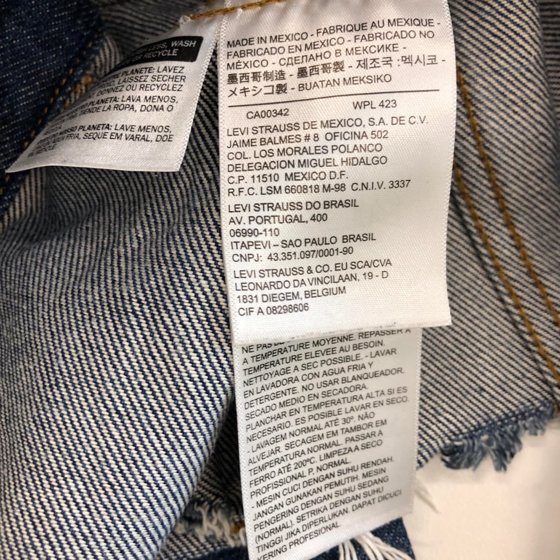 리바이스 오리지널 컷팅 트러커자켓 S 상품이미지7