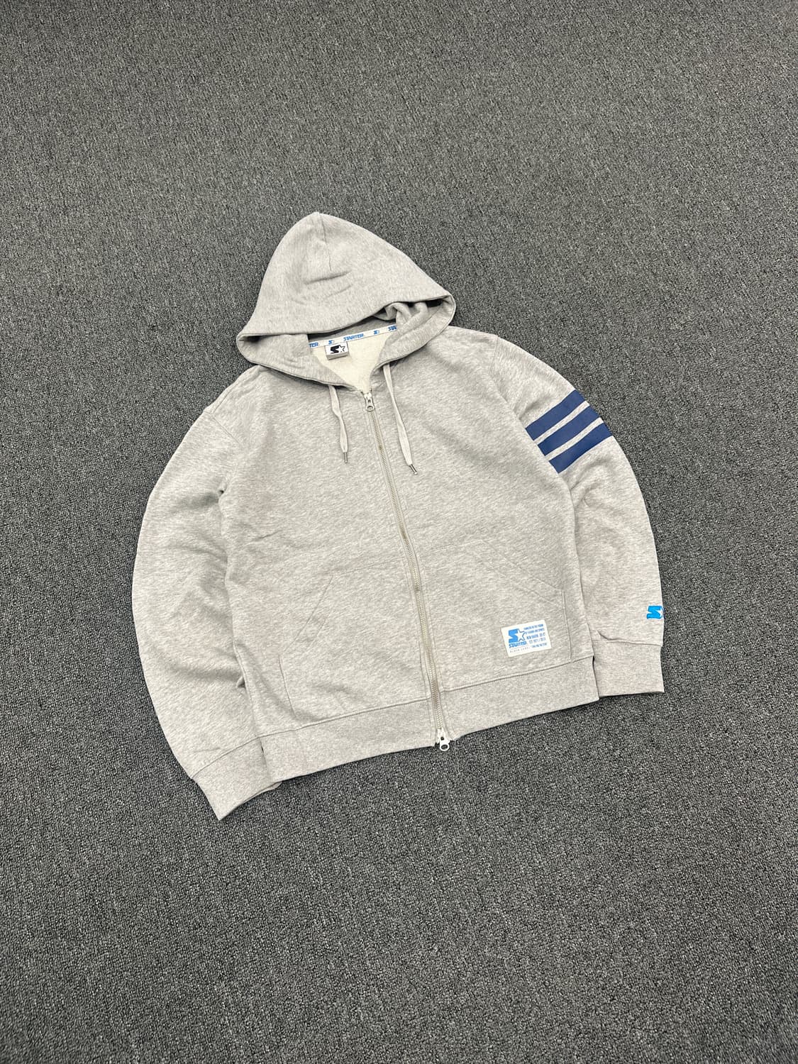 S) STARTER 스타터 그레이 스트릿 후드집업 상품이미지1