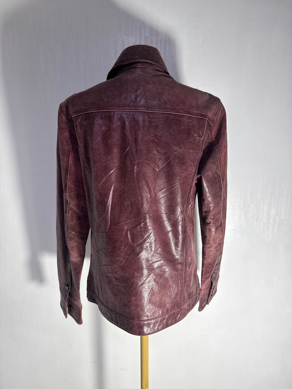 ASM 버팔로 레더 트러커 자켓 y2k vkei 토네이도마트 상품이미지4