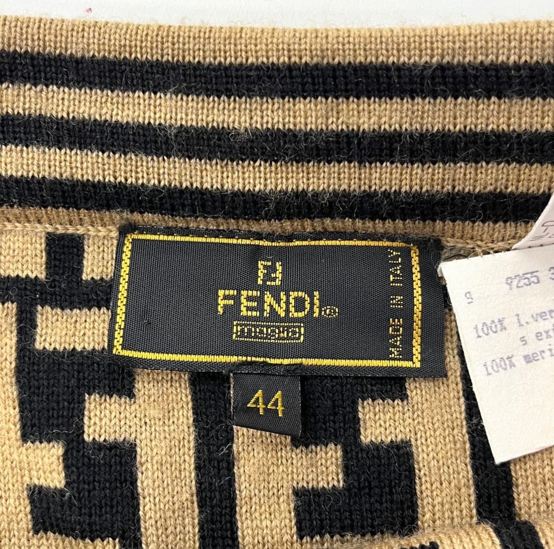 Fendi 펜디 모노그램 FF 주카 로고 메리노 울 랩 스커트 상품이미지5