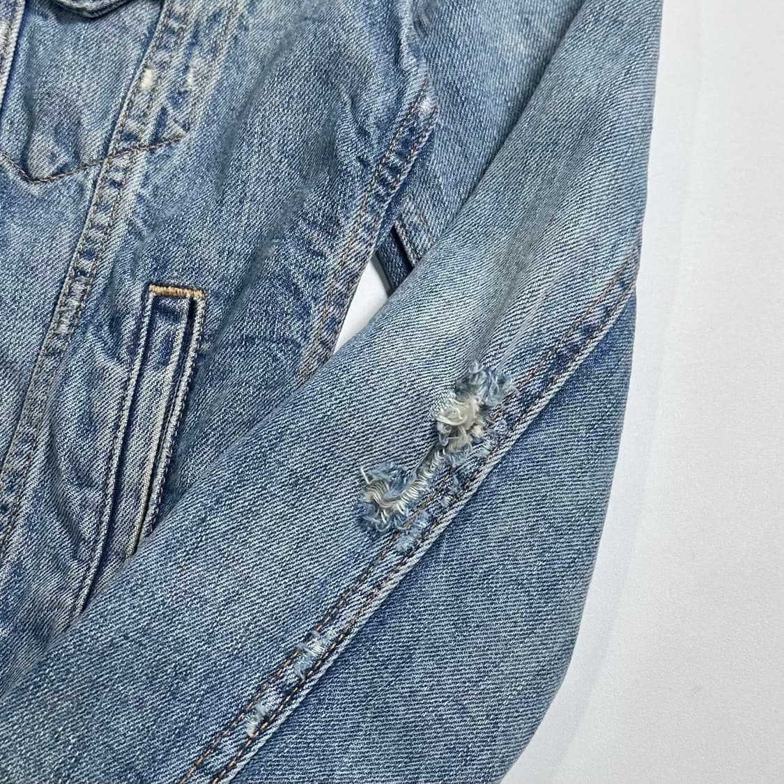 폴로 D&S 우먼스 디스트레스드 데님 자켓  상품이미지3