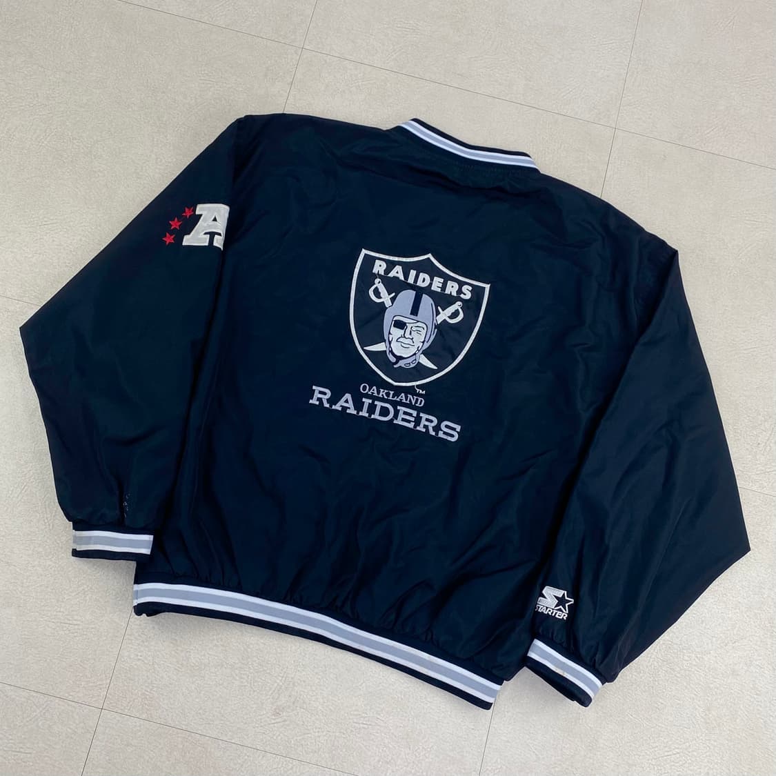 90s 스타터 오클랜드 레이더스 빅로고 풀오버 웜업 (110) 상품이미지2