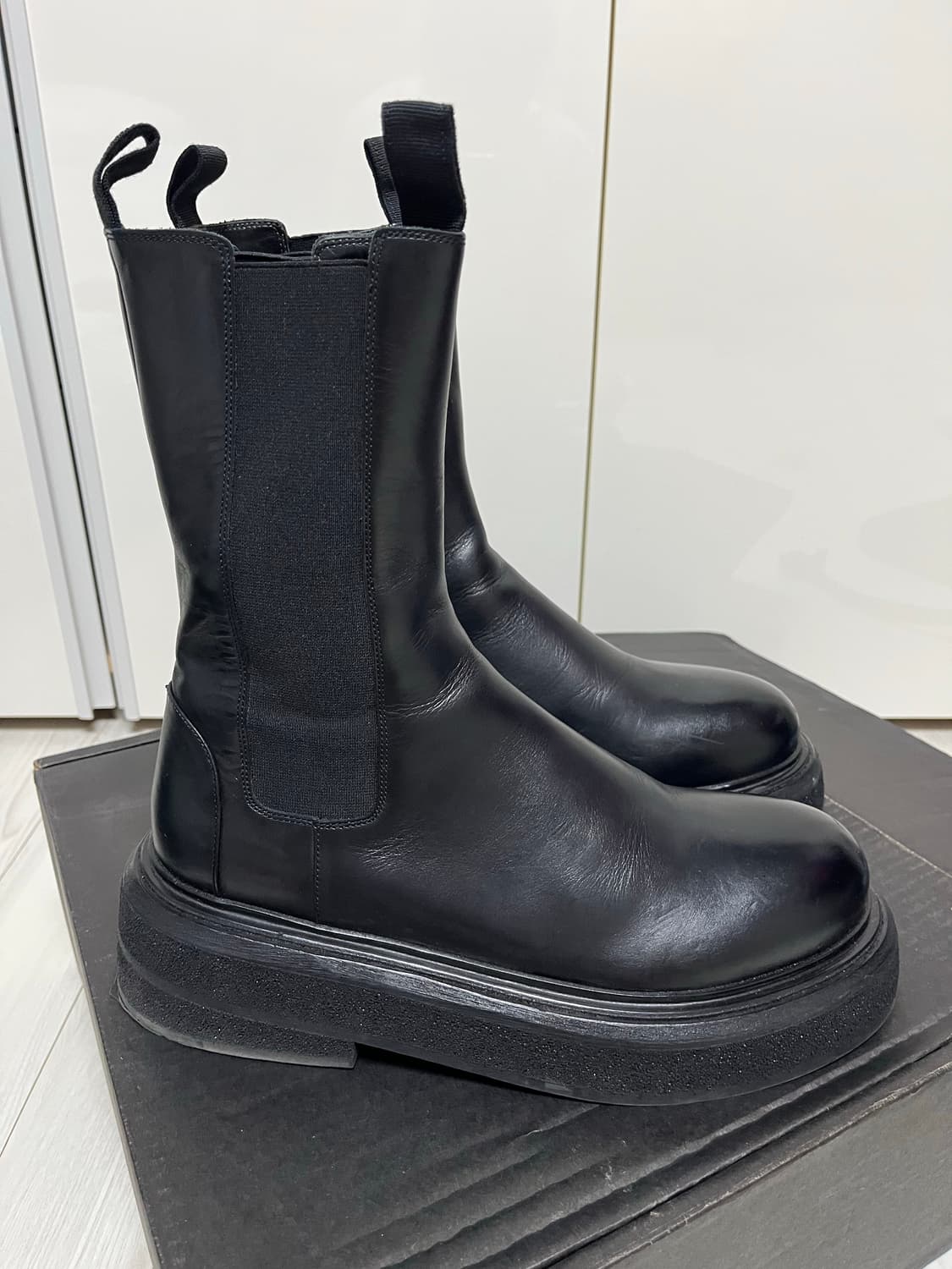 마르셀 Zuccone 레더 첼시 부츠 EU40 상품이미지4