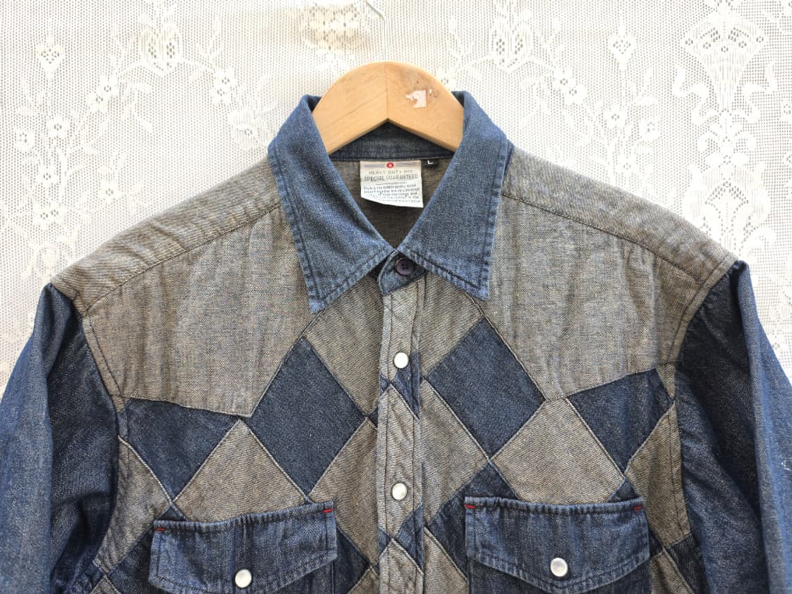 데님 패치워크 웨스턴 셔츠 상품이미지2