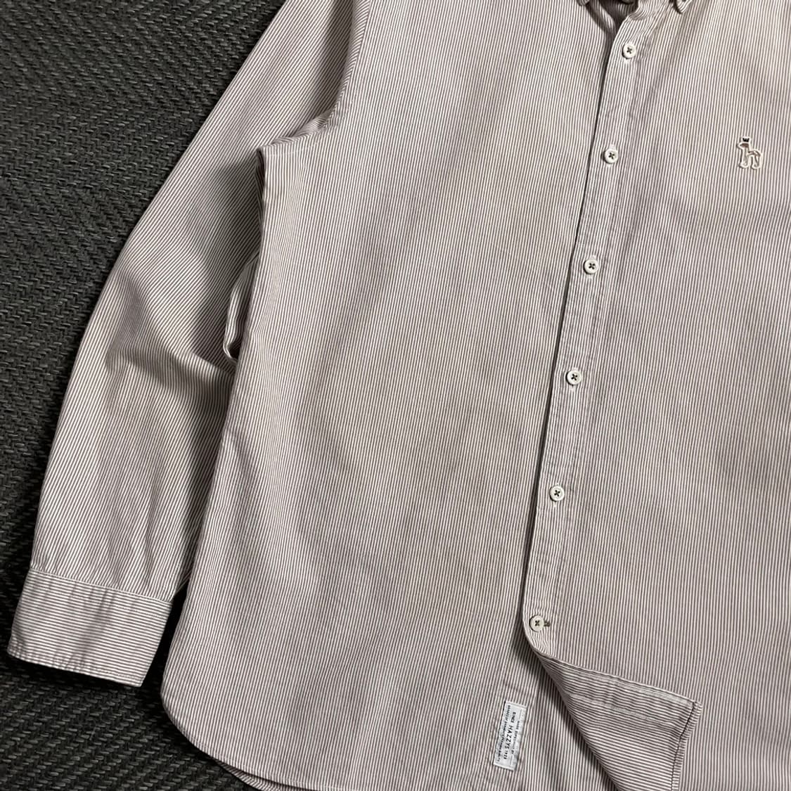 헤지스 자수로고 베이직 스트라이프 혼방 셔츠y 4618 상품이미지4