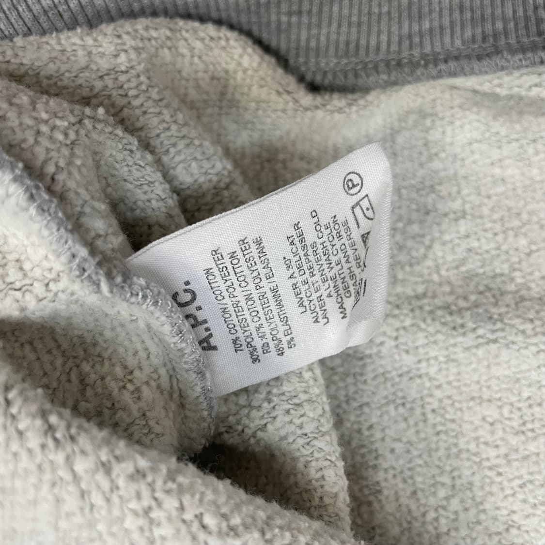 A.P.C 아페쎄 canyon high 크루넥 맨투맨 그레이 상품이미지4