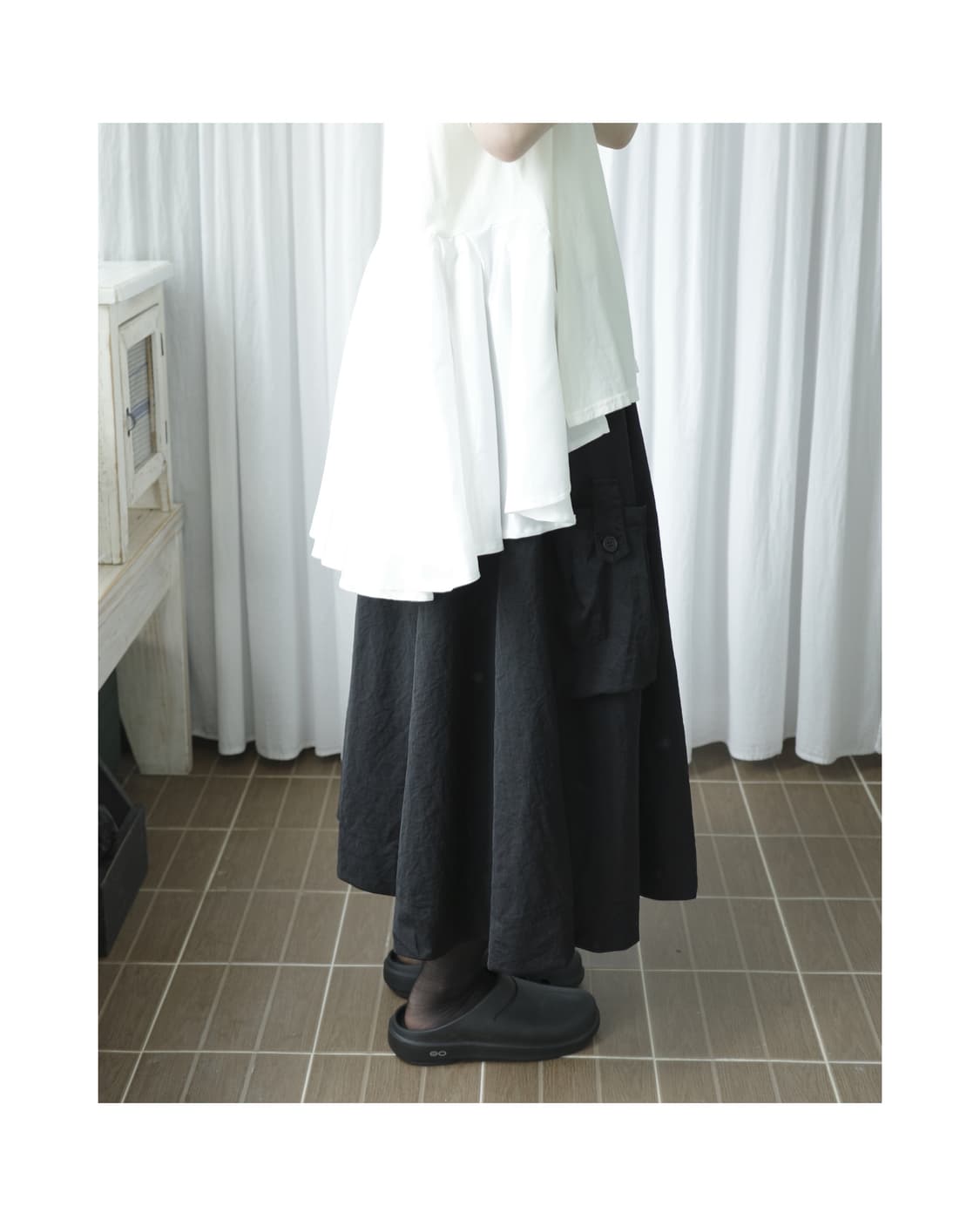 black cargo skirt 상품이미지2