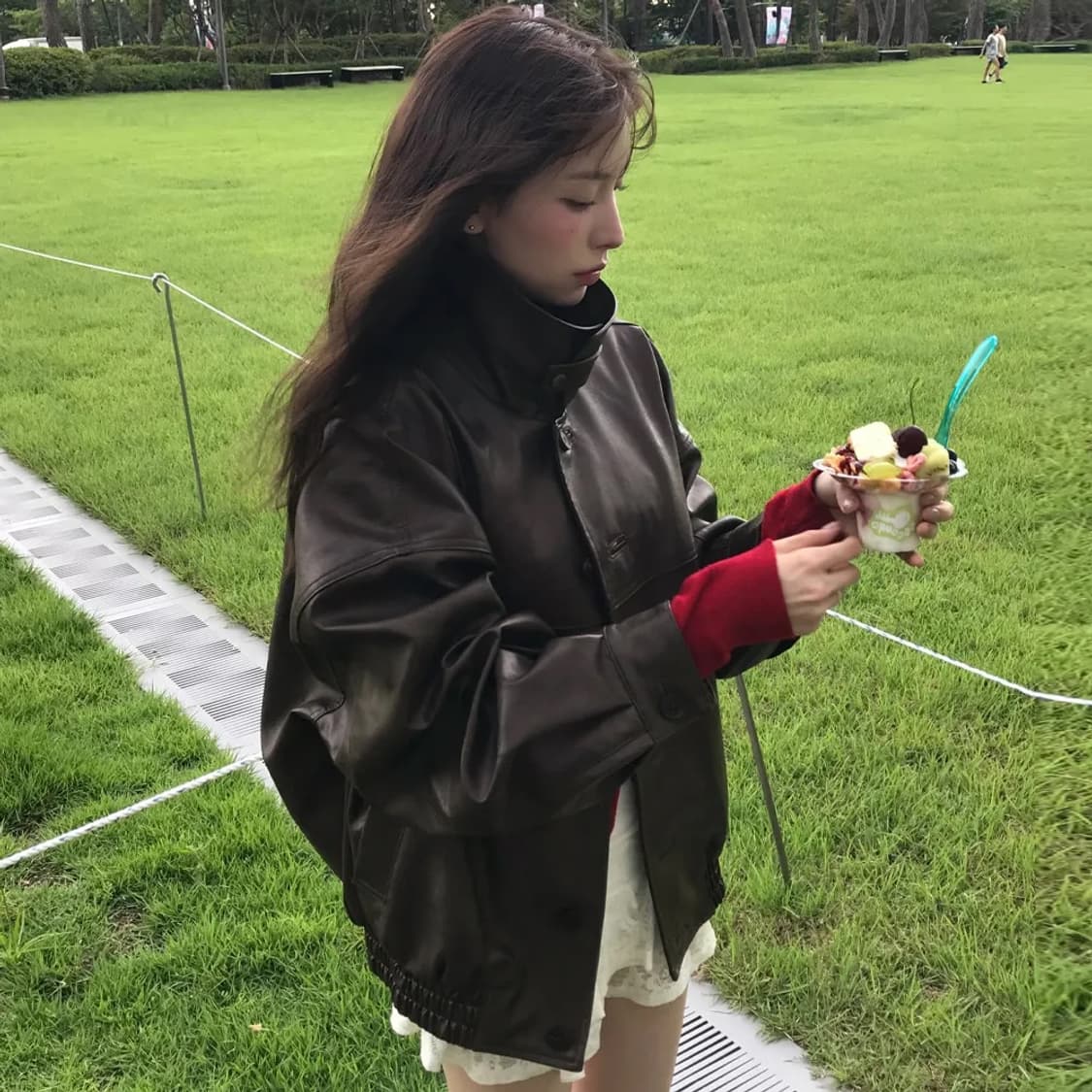 WednesdayOasis 아뜰리에에디션 W/ 투웨이비건레더자켓 브라운m 상품이미지1