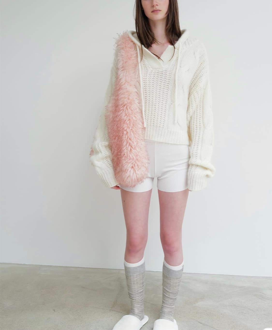 더티스 시어링 부클 퍼 백 / 핑크 퍼 가방 상품이미지5