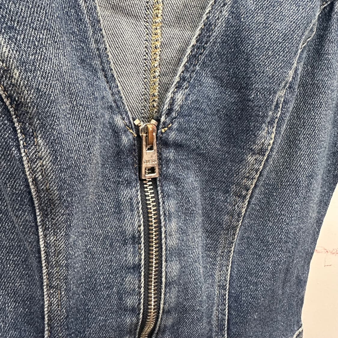 GUESS, Denim Sleeveless Short Jumpsuit  상품이미지6