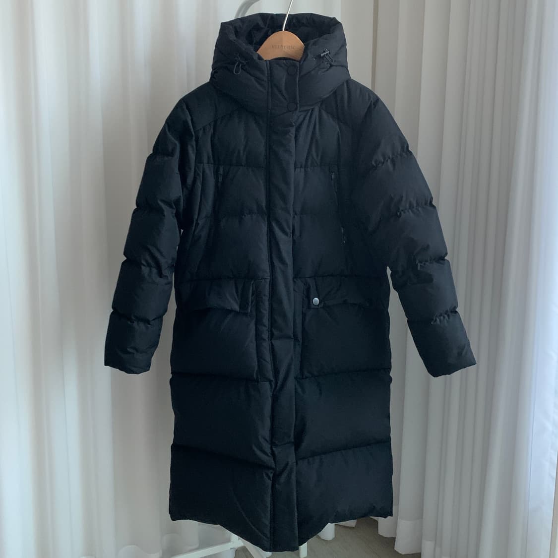 빈티지 프리미엄 시베리안 덕다운 후드 롱패딩 상품이미지1
