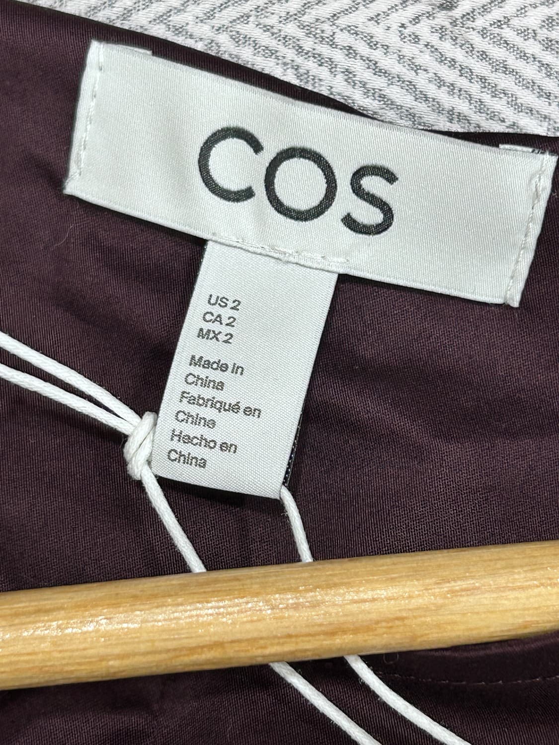 새상품 COS 코스 셔링 롱 원피스 버건디 상품이미지7