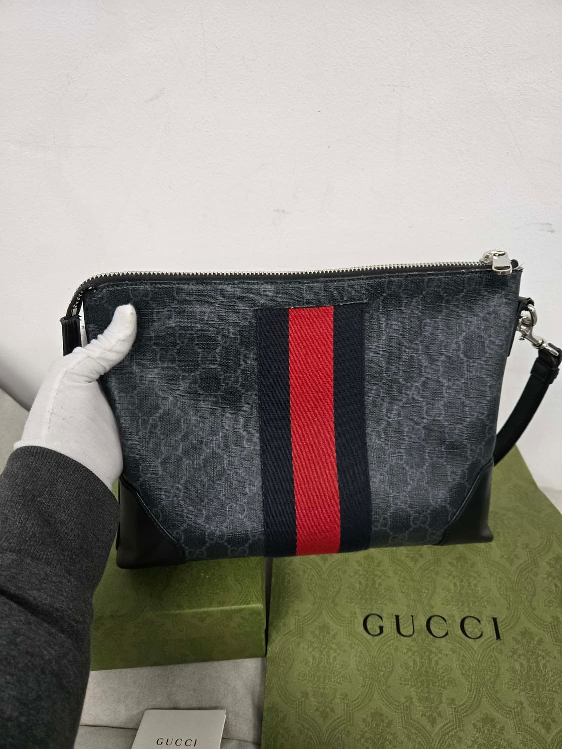 [보증서 정품] 구찌 웹삼선 클러치백 상품이미지4