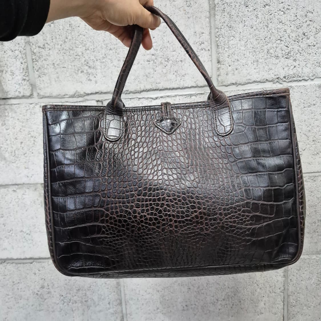 롱샴 로조 크로커다일 패턴 토트백 상품이미지4
