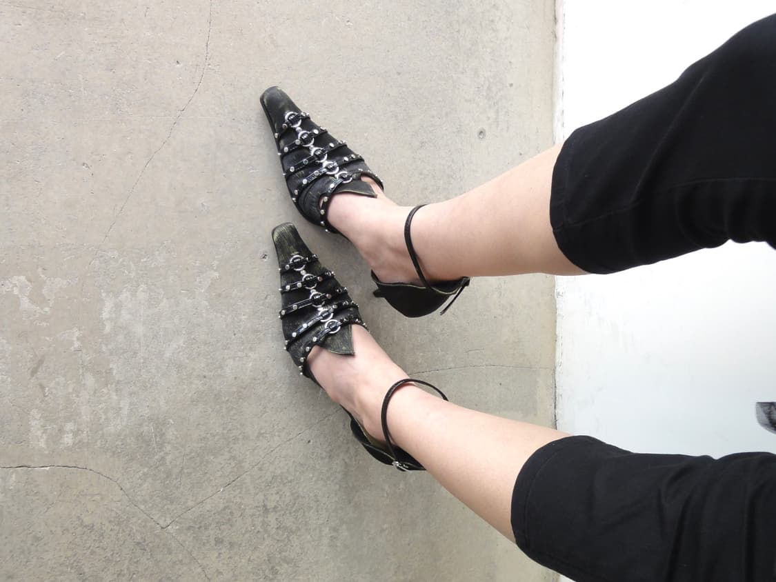 Crack point stud detail heels 상품이미지8