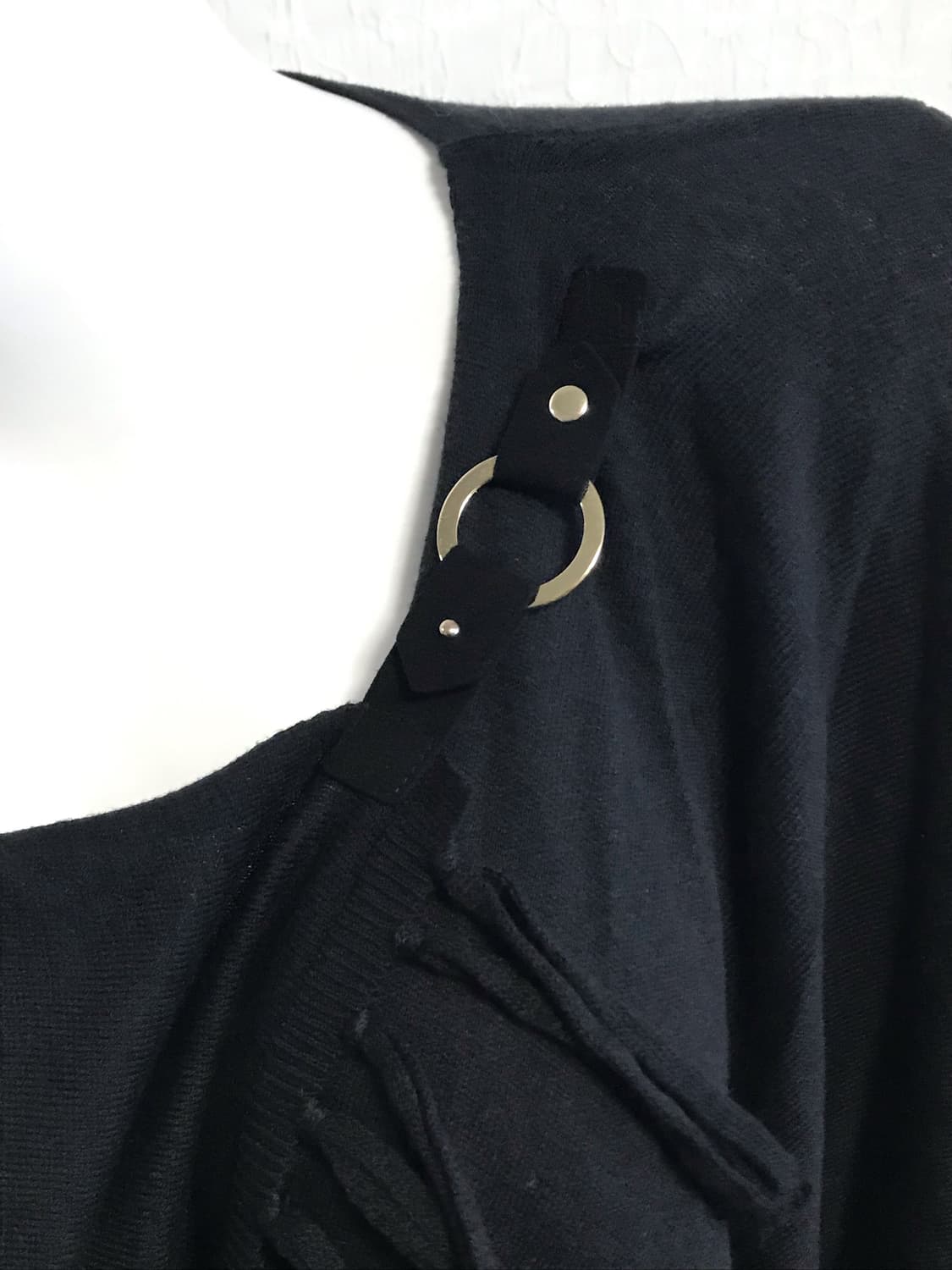 빈티지 아카이브 드레이프 프린지 버클 랩 니트 가디건 상품이미지3