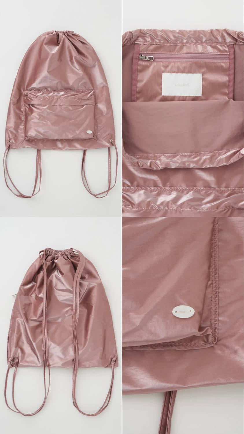 ring seoul) 글로시 스트링 백팩 핑크(거의새것) 상품이미지7