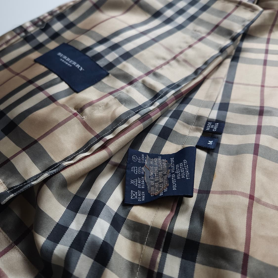 버버리 아카이브 노바체크 패턴 바람막이 자켓 (M) 상품이미지6
