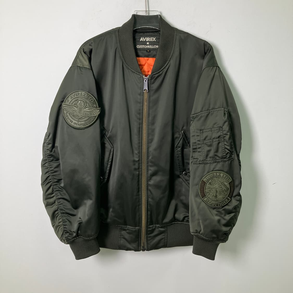 아비렉스 X 커스텀멜로우 Seoul 카키 ma-1 항공점퍼 S 상품이미지1