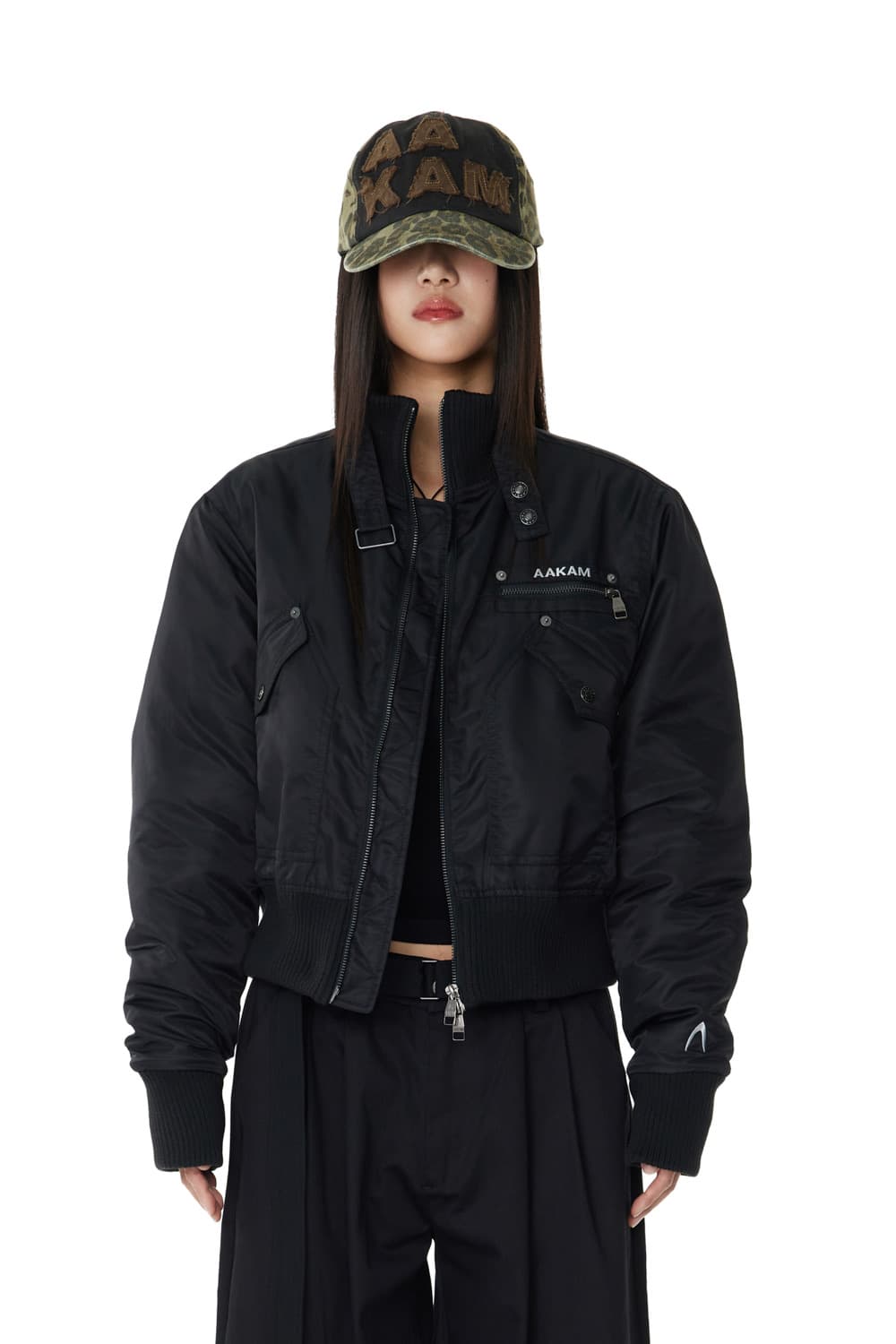 AAKAM 아캄 하이넥 봄버 블랙 상품이미지2