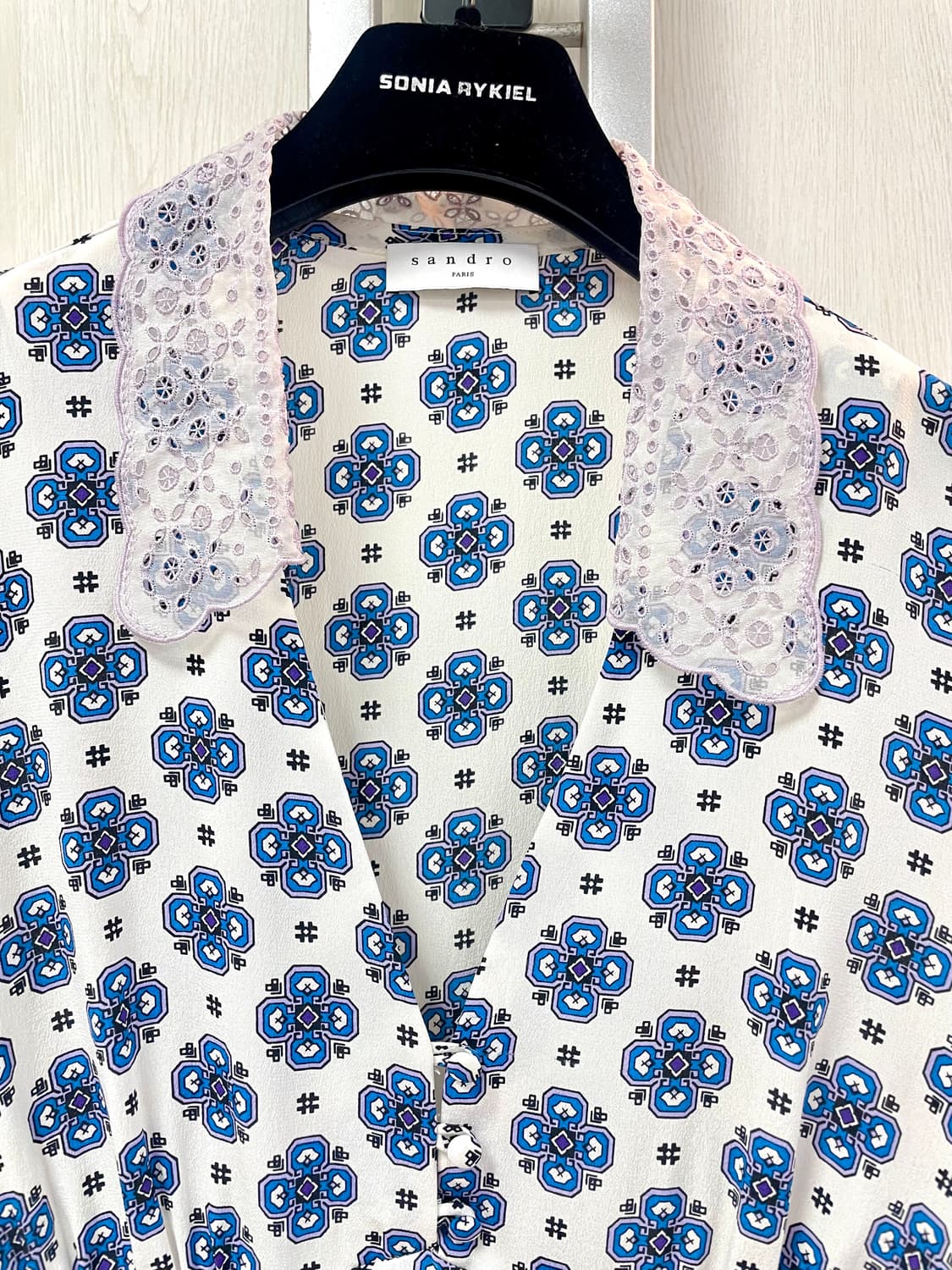 산드로 실크 100% 미니 원피스 55 상품이미지4