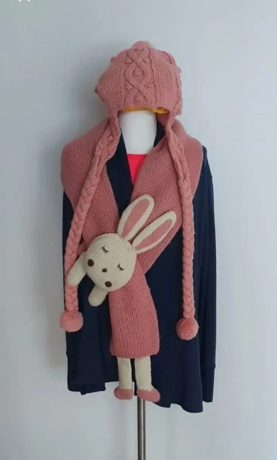인디핑크 토끼 모자 목도리세트 광고촬영용 소품 10만원세트 상품이미지4