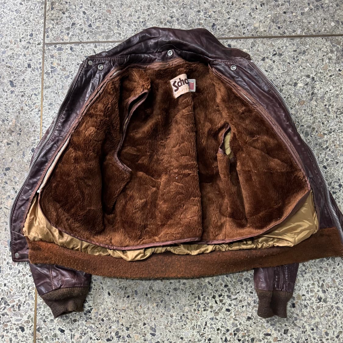 [M~L] 80s Schott 쇼트 G-1 레더 자켓 상품이미지3