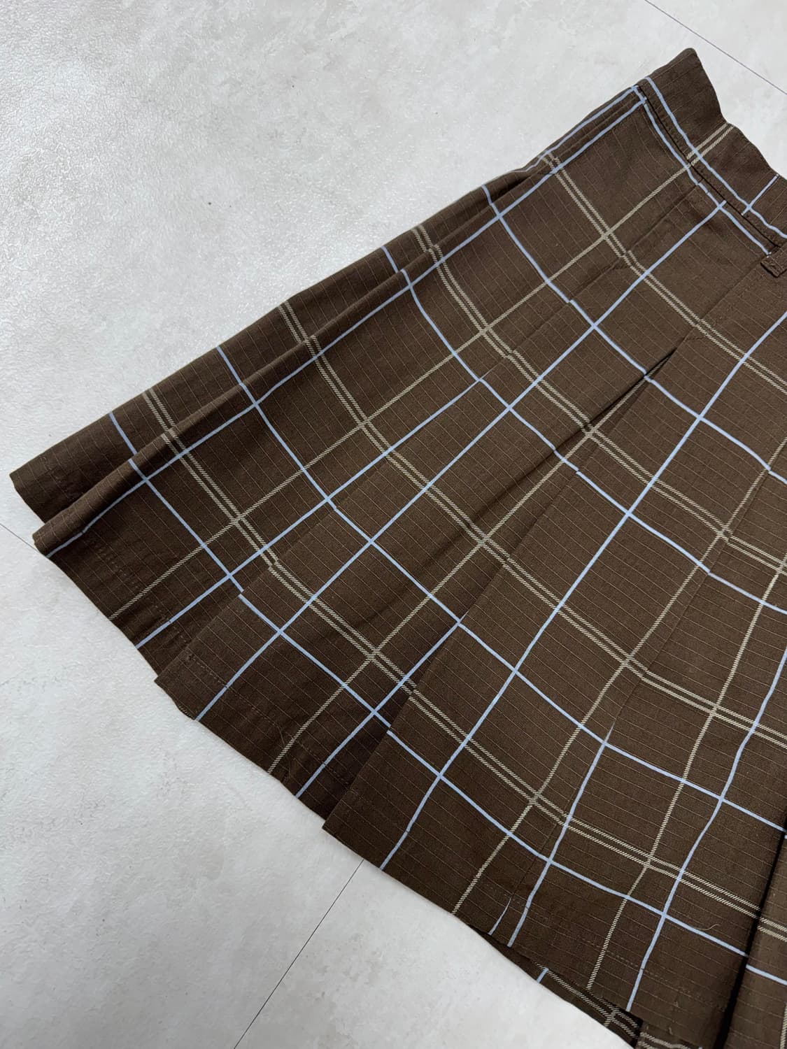 •VANS 브라운 체크 플리츠 스커트 M (Made in Japan) 상품이미지5