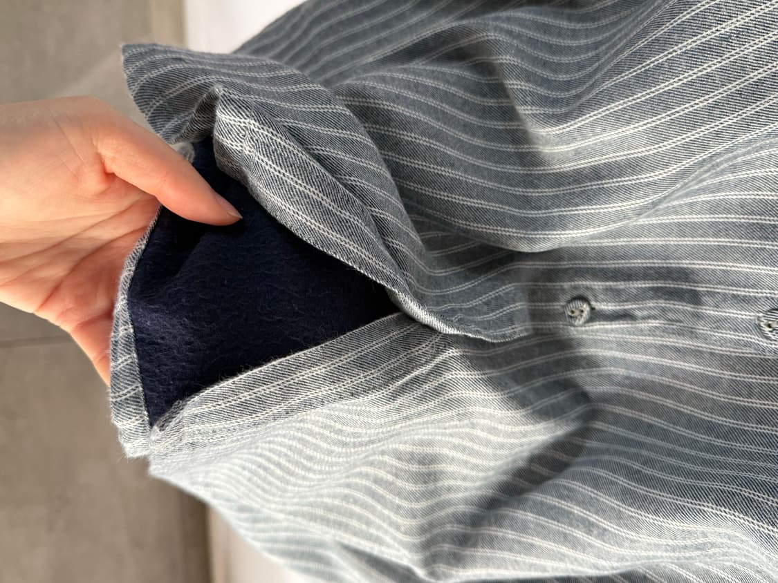 일본빈티지) 기모 스트라이프 블라우스 상품이미지6