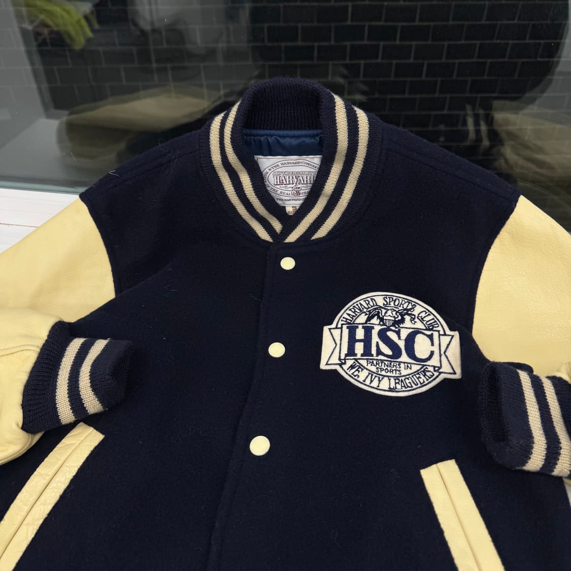 하버드 레더 바시티 자켓  상품이미지1