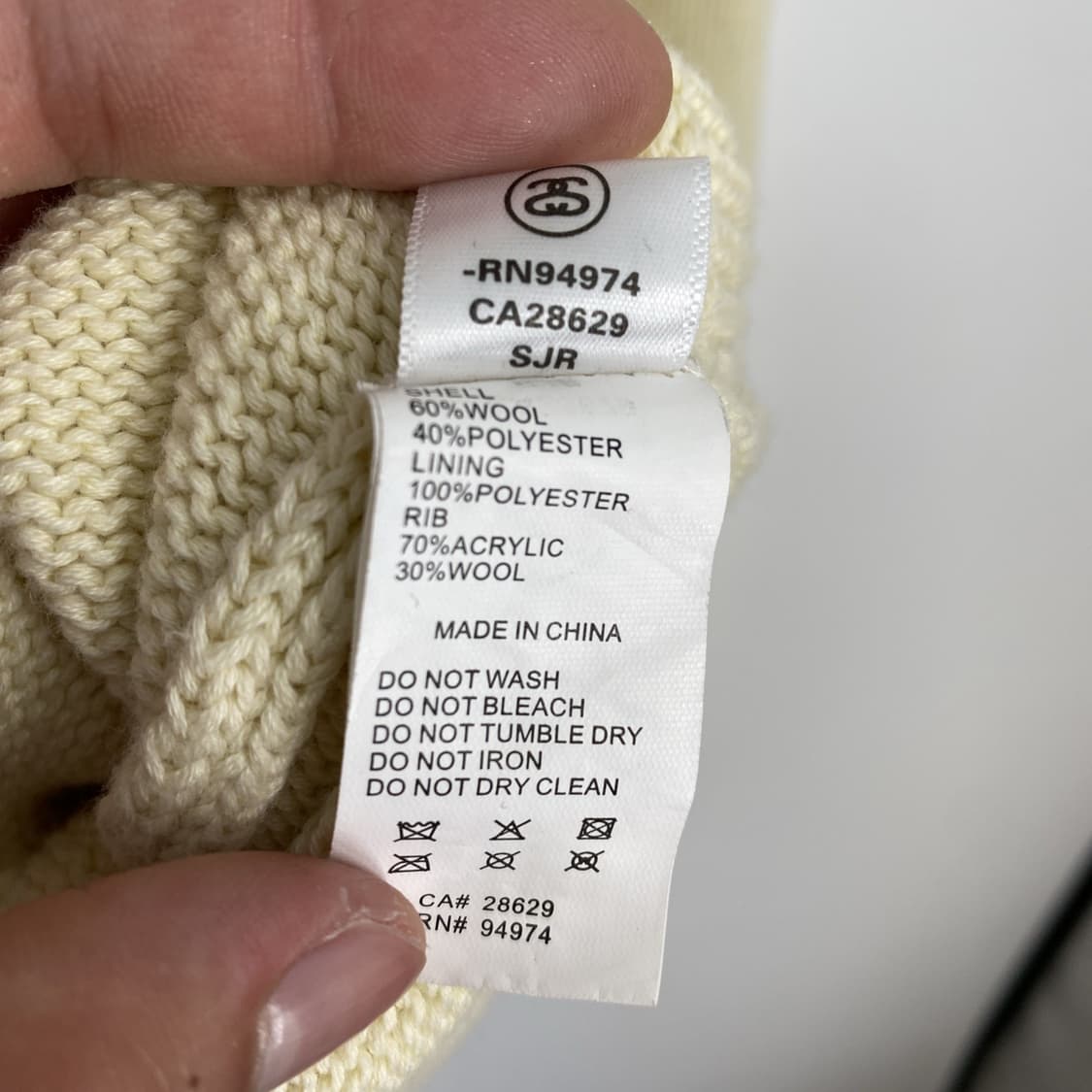 스투시 컬리 S 스웨터 내추럴 상품이미지5