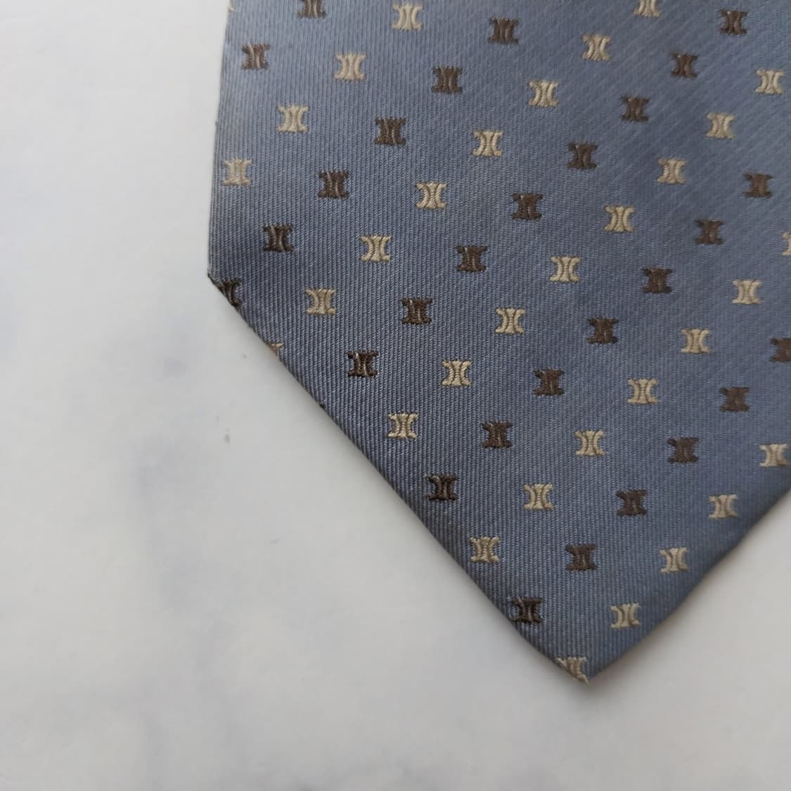 셀린느 실크 트리오페 자수 넥타이 9.1cm A~B등급 K2087
 상품이미지8