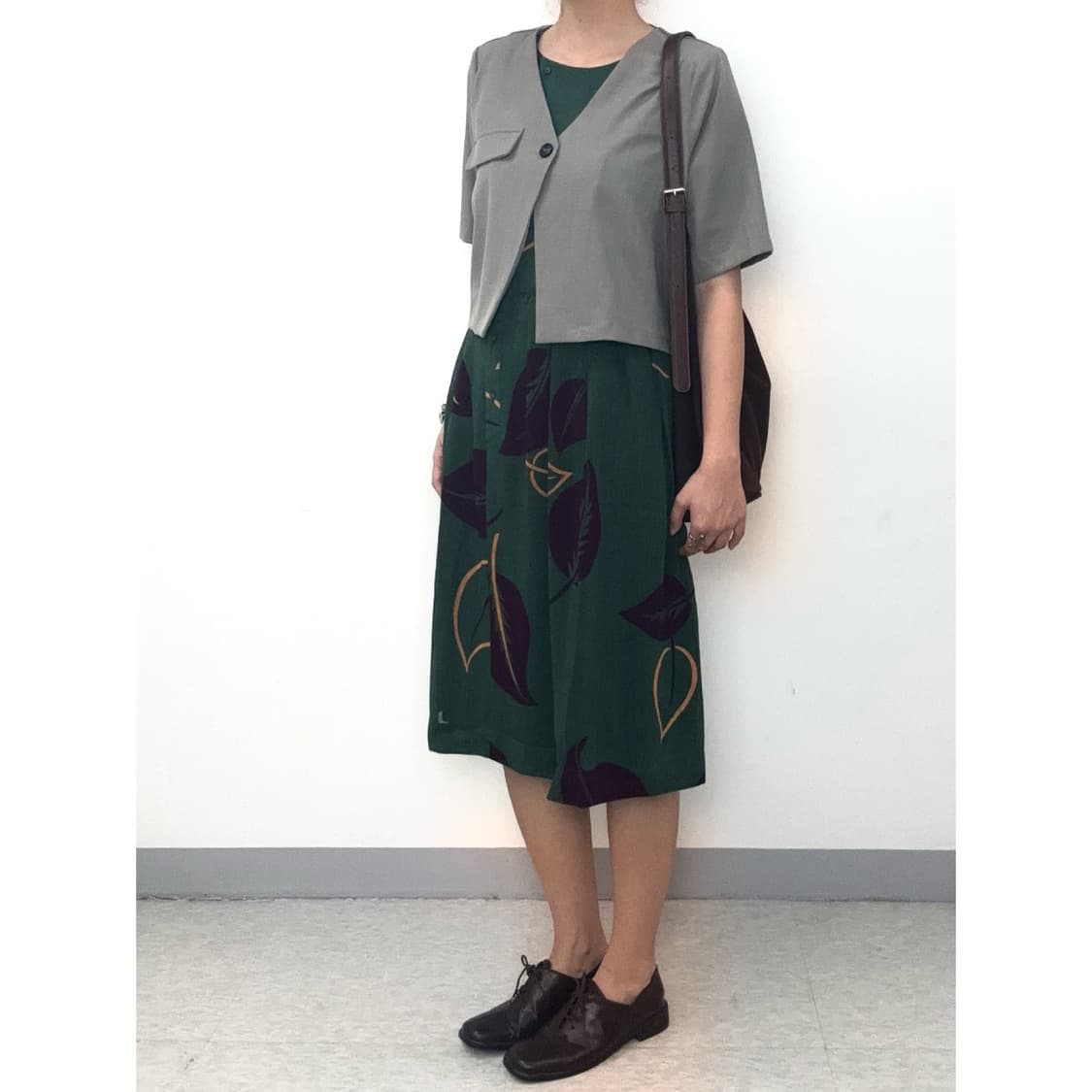 빈티지 그린 에스닉 원피스 상품이미지1