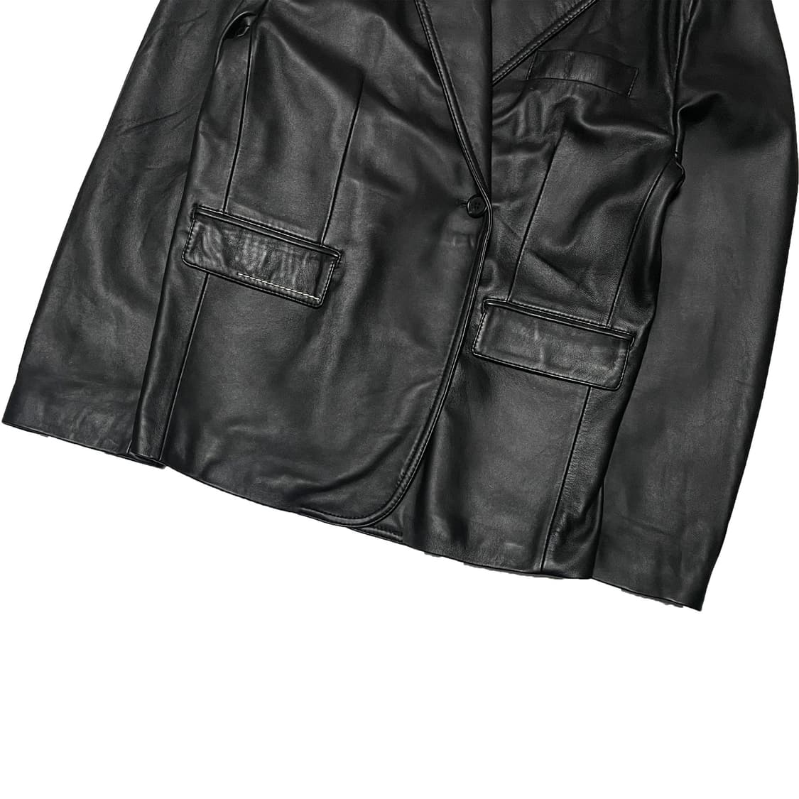 THEILMA 더일마 램스킨 레더 블레이저 자켓 상품이미지4