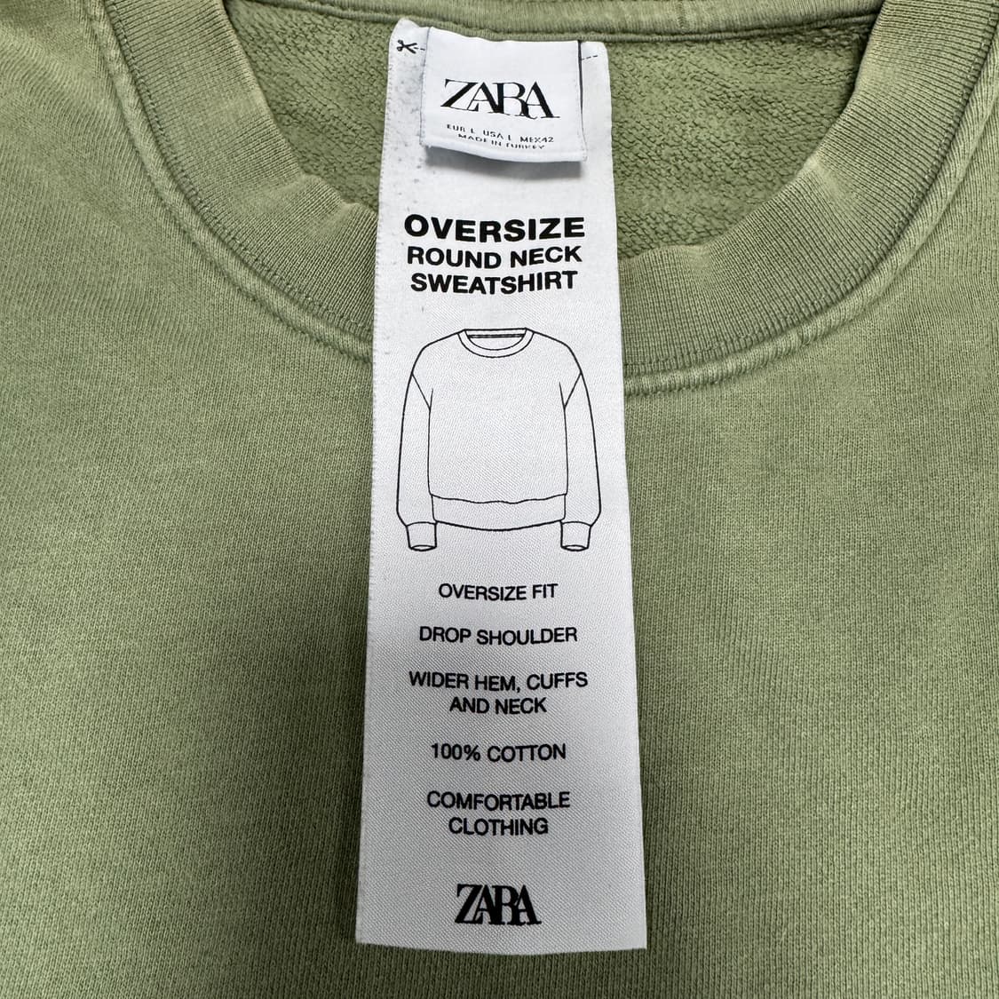 자라 오버핏 맨투맨 상품이미지2