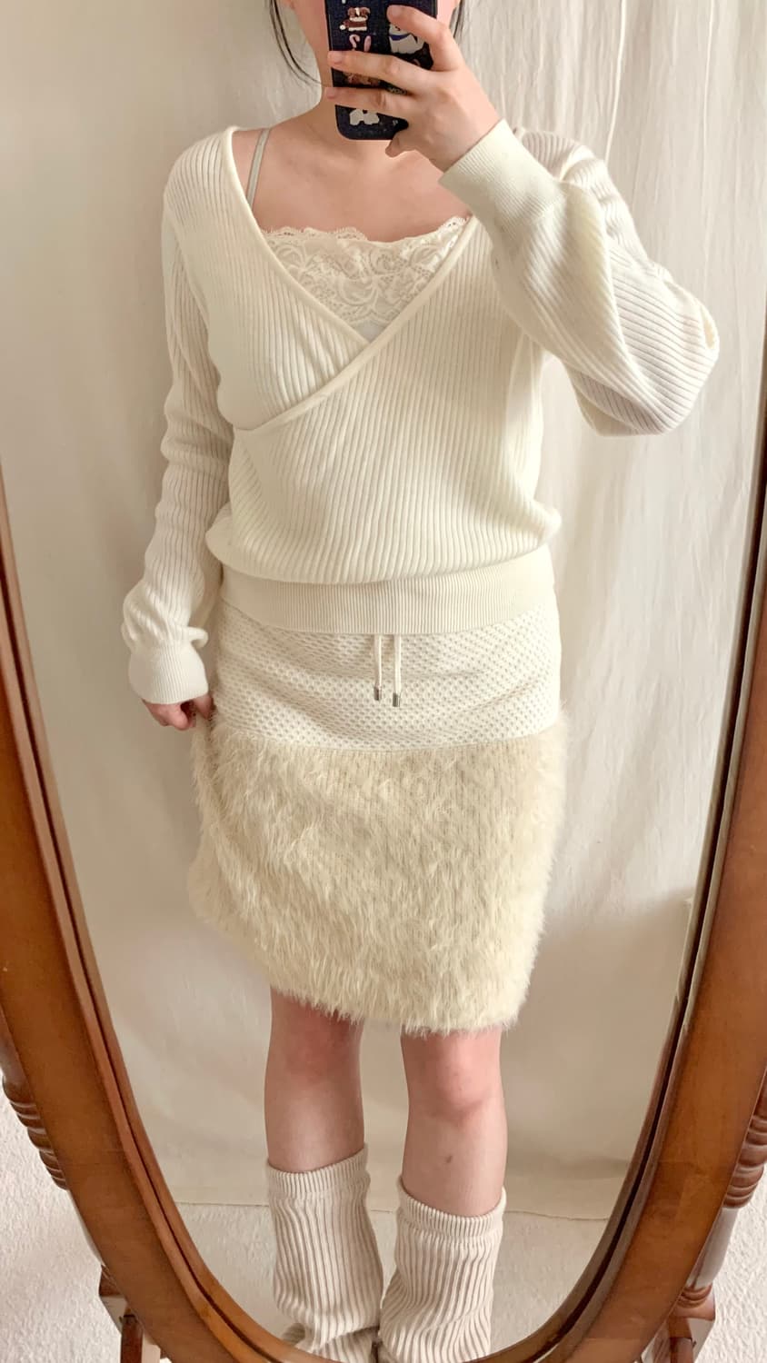 갸루 퍼 스커트 상품이미지7