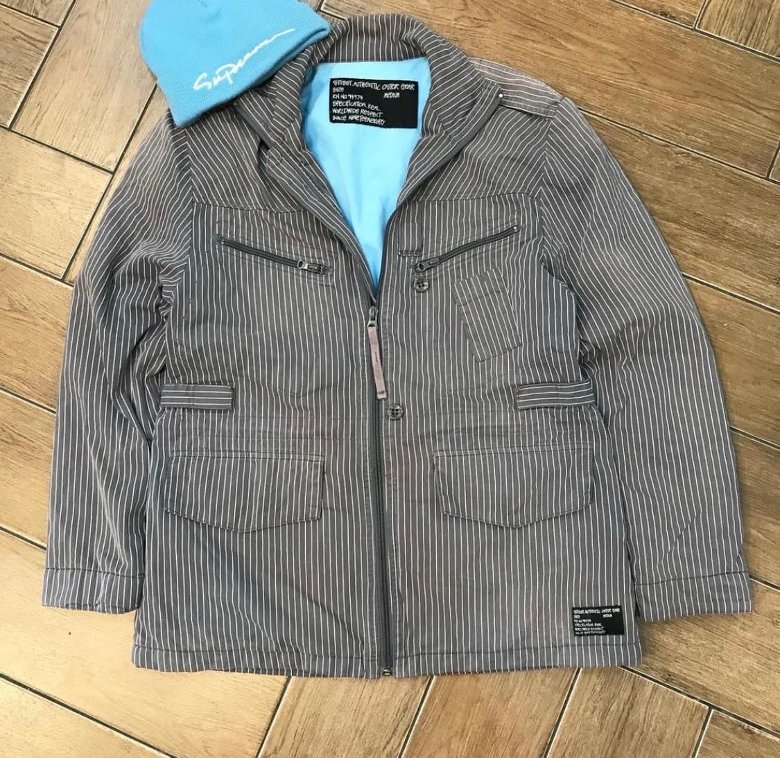 스윙잉 대구 스투시 스트라이프 워크자켓 판매합니다 상품이미지3